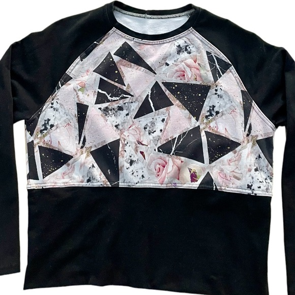 Geos on Roses Raglan Sleeve Sweatshirt - Picture 4 of 4